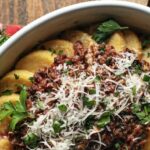 Bolognai ragus sült polenta